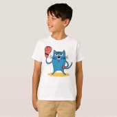 T-shirt Chat avec gants de boxe (Devant entier)