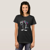 T-shirt Chat Avec Ghetto Blaster - Musique De Chat De Chat (Devant entier)