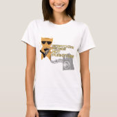 T-shirt Chat avec guitare rayures disques pas meubles (Devant)