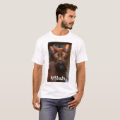 T-shirt Chat avec l'attitude T (Devant entier)