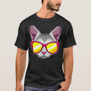 T-shirt Chat avec lunettes de soleil 2