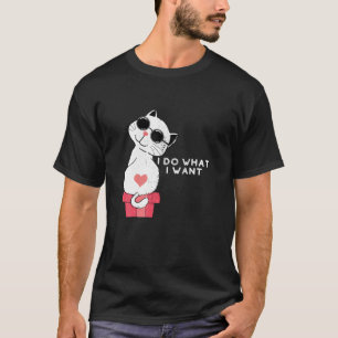 T-shirt Chat Avec Lunettes De Soleil Pet Lover Je Fais Ce