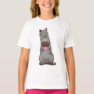 T-shirt Chat avec muffin