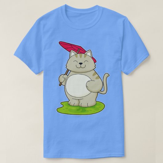 T-shirt Chat avec parapluie (Design devant)