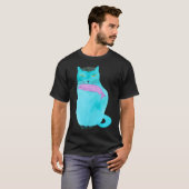 T-shirt Chat avec Poisson (Devant entier)