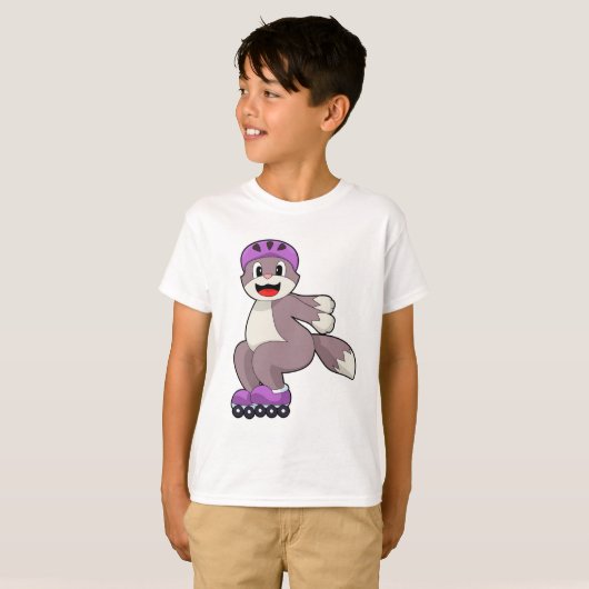 T-shirt Chat avec roulettes (Devant entier)