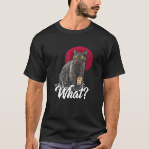 T-shirt Chat Avec Souris Ordinateur Capturée Quoi