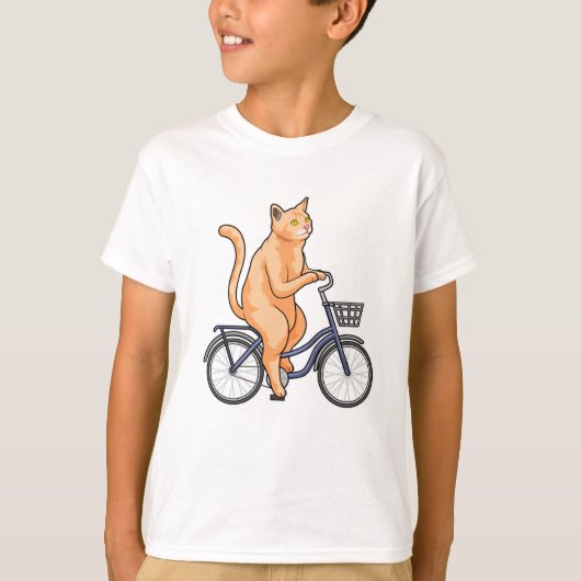 T-shirt Chat avec vélo (Devant)