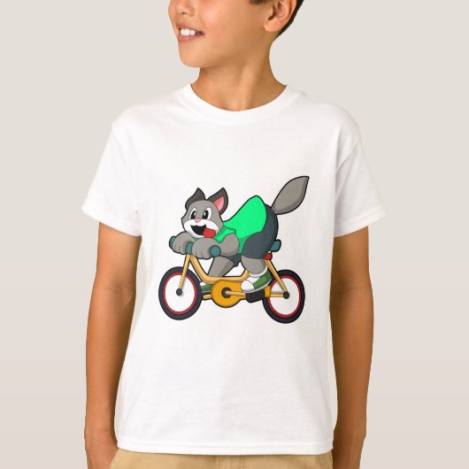 T-shirt Chat avec vélo (Devant)