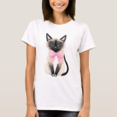 T-shirt Chat balinais mignon (Devant)