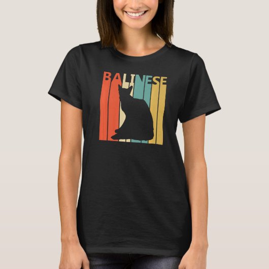 T-shirt Chat balinais vintage (Devant)