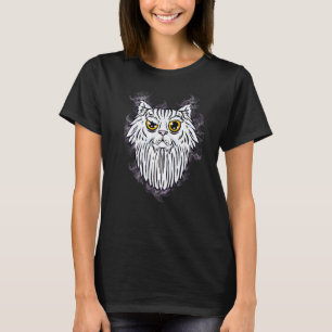 T-shirt Chat barbu éclaboussé d'eau