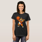 T-shirt Chat basketteur chat de basketball (Devant entier)