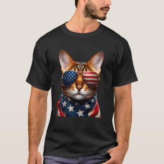 T-shirt Chat Bengal 4 juillet Fête de l'indépendance Propr