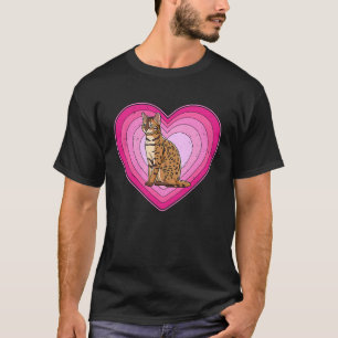 T-shirt Chat Bengal coloré Kitties Chatons Saint-Valentin