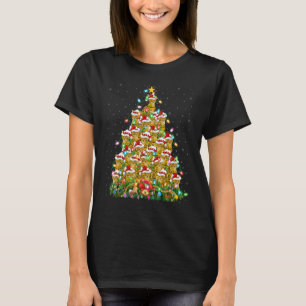 T-shirt Chat Bengal Lumières de Noël Père Noël Chat Bengal