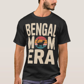 T-shirt Chat Bengal Maman Ère Rétro Bengal