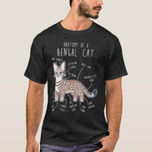 T-shirt Chat Bengal neige anatomie du lynx phoque, animal