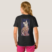 T-shirt Chat Bengal Néo-Noir (Dos entier)