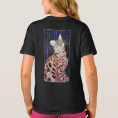 T-shirt Chat Bengal Néo-Noir (Dos)