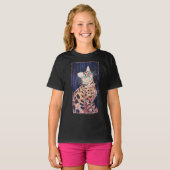 T-shirt Chat Bengal Néo-Noir (Devant entier)