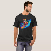 T-shirt Chat Bengal Surfant (Devant entier)