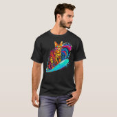 T-shirt Chat Bengal Surfeur (Devant entier)