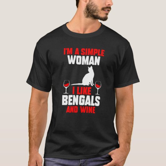 T-shirt Chat Bengal vin (Devant)
