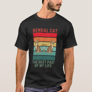 T-shirt Chat Bengal Vintage La Meilleure Partie De Ma Vie