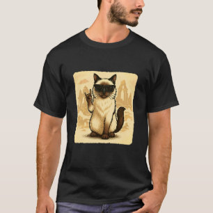 T-shirt Chat Birman Lunettes de soleil Rock Musique Drôle 