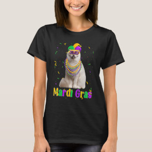 T-shirt Chat Birman Mardi Gras Meowdi Gras Kitten Masque