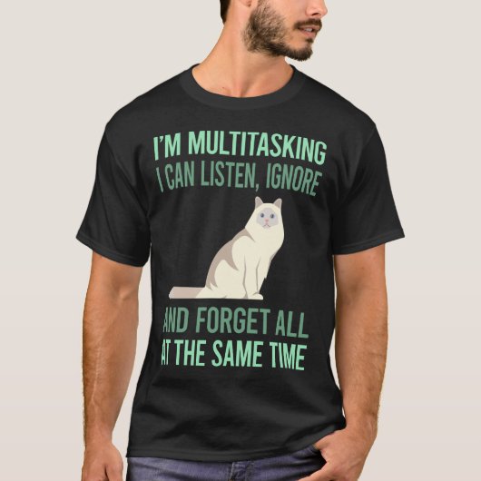 T-shirt Chat Birman multitâche 01 (Devant)