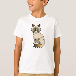 T-shirt Chat Birman / Ragdoll au point tortie