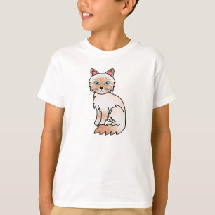 T-shirt Chat Birman / Ragdoll Tabby Rouge