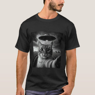 T-shirt Chat Birman selfie avec UFO