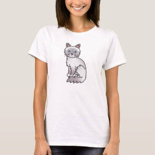 T-shirt Chat birman tabby point lilas / Ragdoll dessin ani