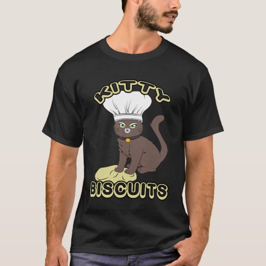 T-shirt Chat Biscuits Chat Pétrissant Pâte Chef Chat (Devant)