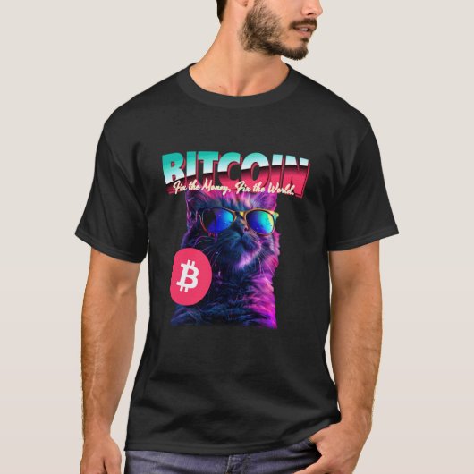 T-shirt Chat Bitcoin (Déclaration BTC drôle & Graphique de (Devant)