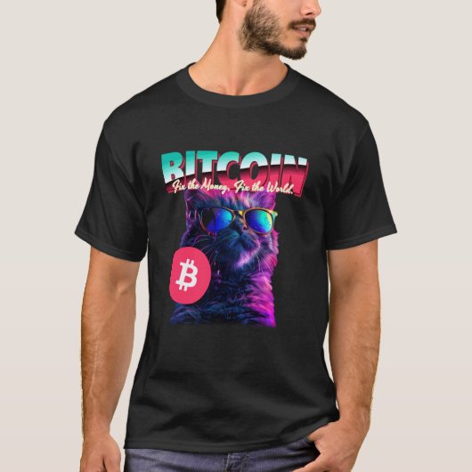 T-shirt Chat Bitcoin (Déclaration BTC drôle & Graphique de (Devant)