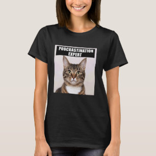 T-shirt Chat blague d'expert en procrastination