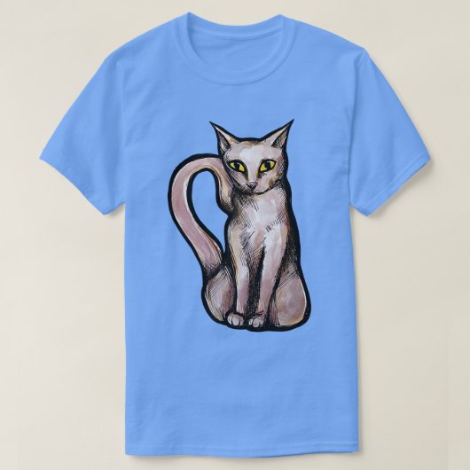 T-shirt Chat blanc (Design devant)