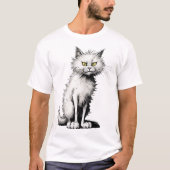 T-shirt Chat blanc (Devant)
