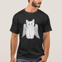 Chat Blanc avec des Ailes d'Ange Kitten Artwork po