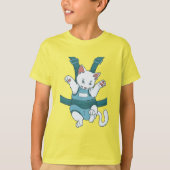 T-shirt Chat blanc dans un porte-bébé (Devant)