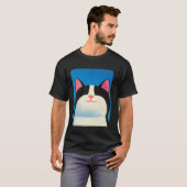 T-shirt Chat Blanc et Noir (Devant entier)