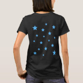 T-Shirt Chat Blanc Étoiles (Dos)