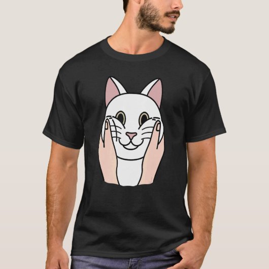T-shirt Chat blanc joufflu (Devant)