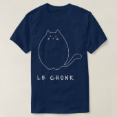T-shirt Chat blanc Le Chonk Chunky (Design devant)