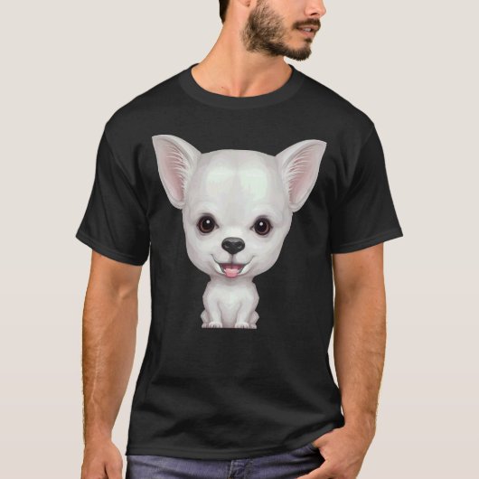 T-shirt Chat blanc lisse Chihuahua (Devant)
