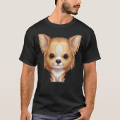 T-shirt Chat blanc long Flambeau & Chihuahua (Devant)